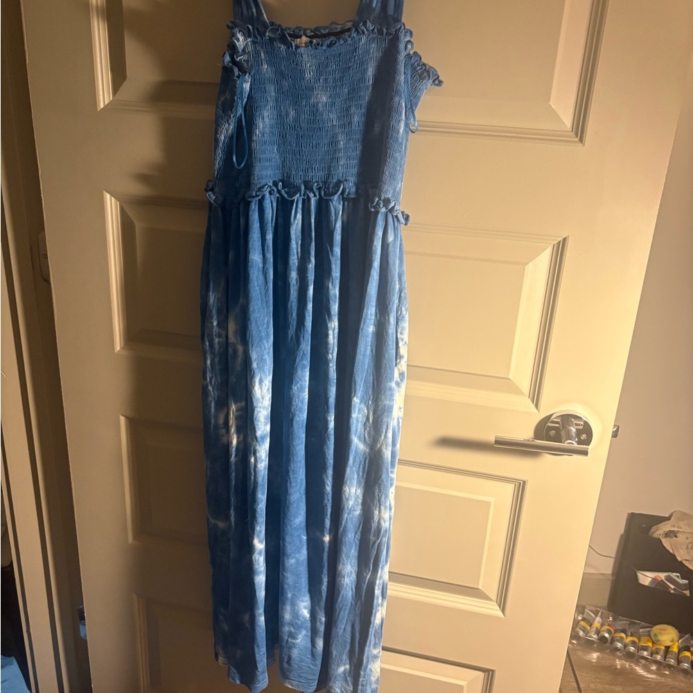 NATURAL LIFE Blue Tie-Dye Maxi Skirt - Picture 5 of 5